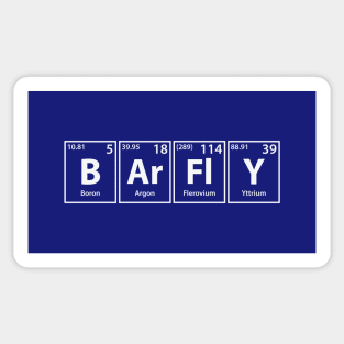 Barfly (B-Ar-Fl-Y) Periodic Elements Spelling Sticker